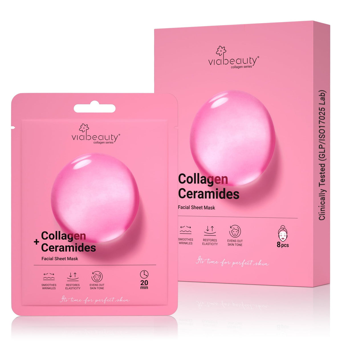 Collagen Face Mask Sheet Set, 8 Pack