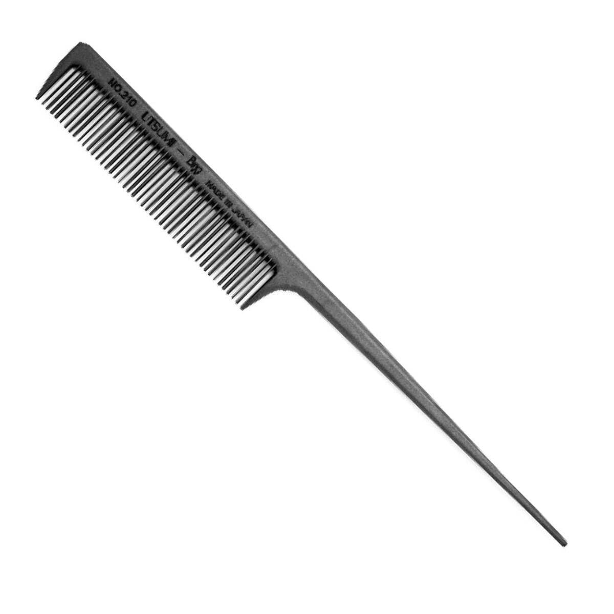 Utsumi Styling Comb Black 8.5 Inches Hair Styling Tool Made in Japan