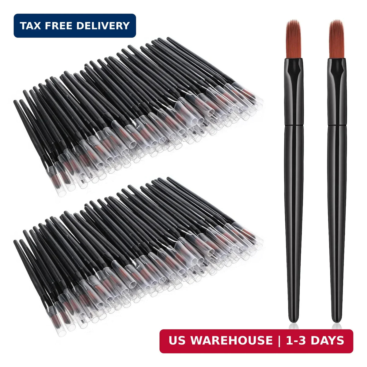 Disposable Lip Brushes 120 Pack - Precise Lipstick & Lip Makeup Applicators