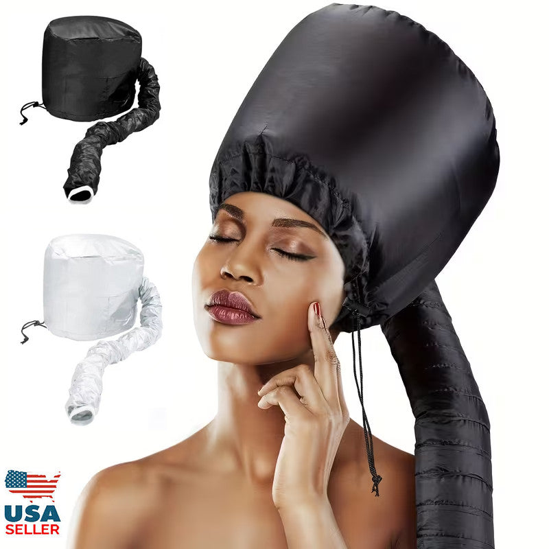 Professional Soft Bonnet Hair Dryer Cap for Home & Travel, Adjustable Fit