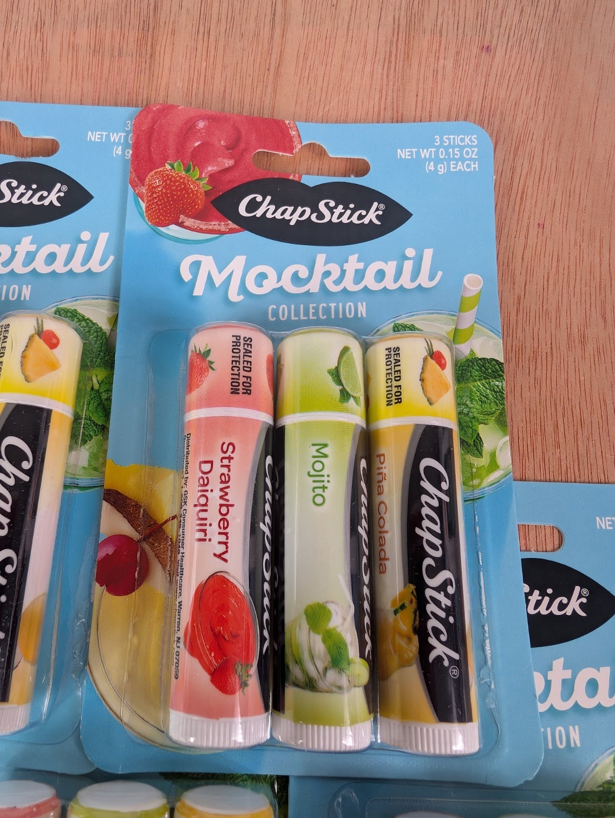 Lip Balm Set - 5 Pack Mocktail Collection Mojito & Pina Colada Flavors
