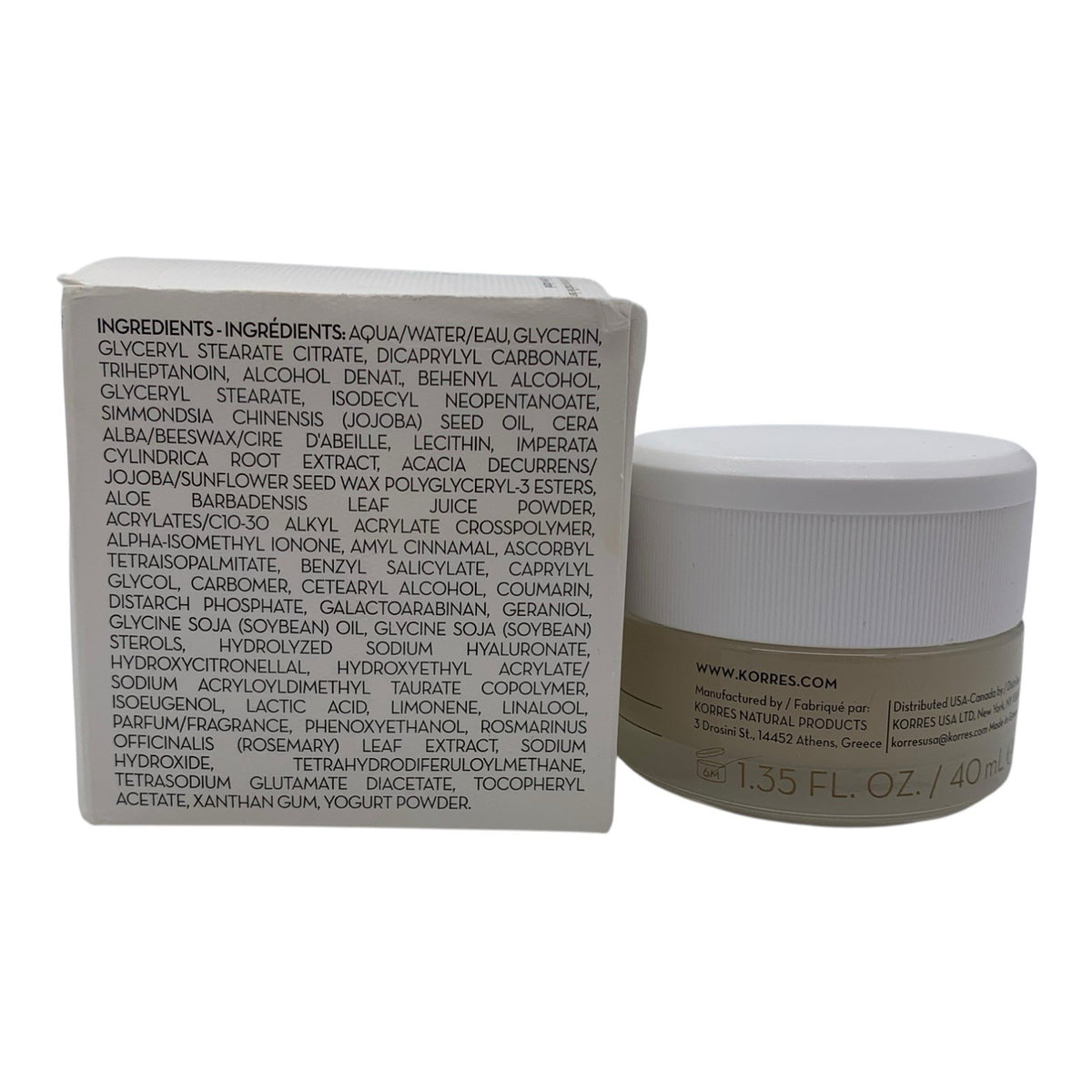 Korres Greek Yoghurt Sleeping Facial - Nourishing Night Cream 1.35 FL OZ
