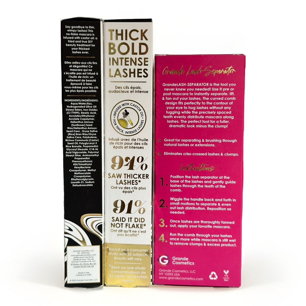 Peptide Mascara Duo with Separating Brush - Thickening, Non-Clumping Lash Enhancer