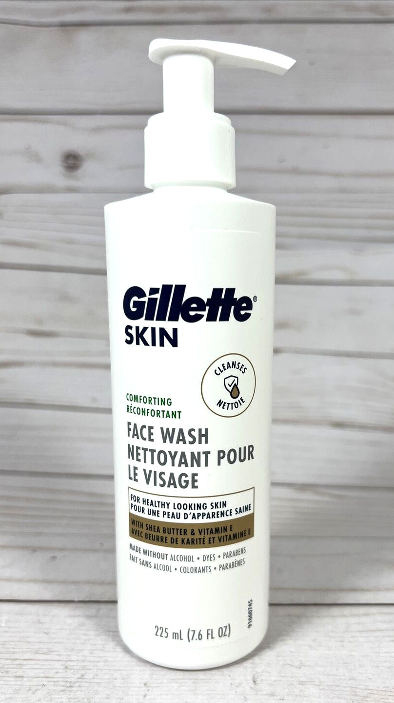 Gillette Skin Face Wash Shea Butter Vitamin E Alcohol Free 7.6oz (3