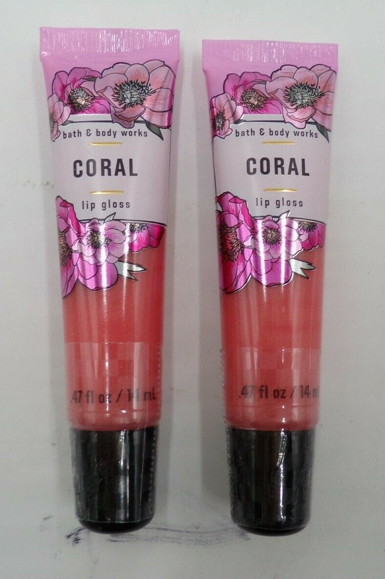 Lip Gloss Set - Pink Coral Gel Lip Gloss 0.47 fl oz Each S/2
