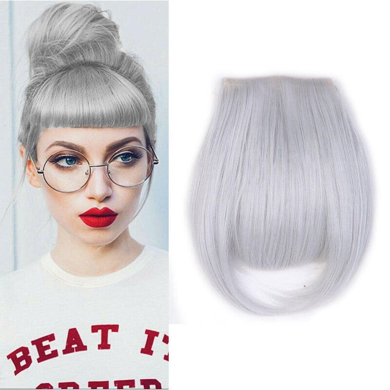 Clip-In Hair Bangs Extensions - Wispy, Natural, 9-inch Styles