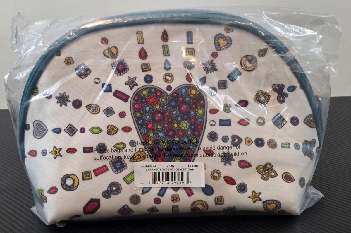 Brighton Charmed Love Jewelry & Makeup Pouch Set - Travel Organizer