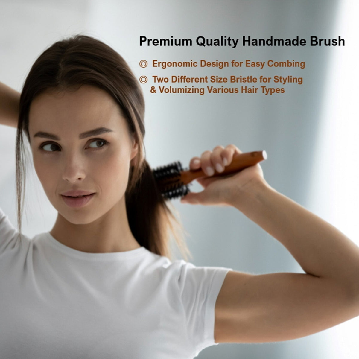 Round Boar Bristle Hair Brush for Blow Drying & Styling - Aveda Style