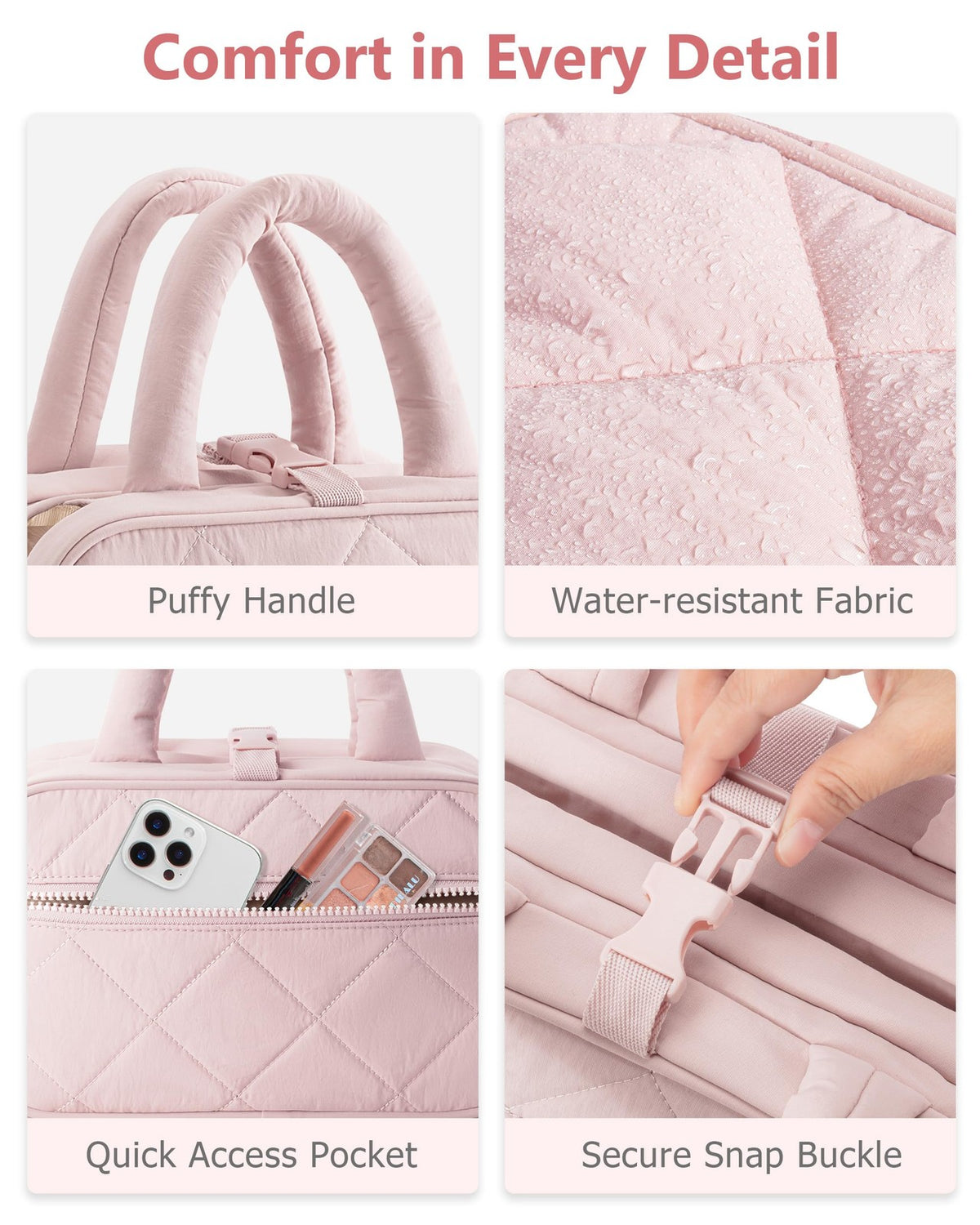 Travel Hanging Toiletry Bag for Women with 360 Swivel Hook and Multiple Compartments
