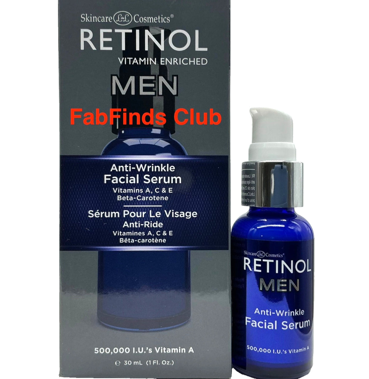 Men's Retinol Anti-Wrinkle Serum - Reduce Lines, Firm & Tone Skin, 1oz