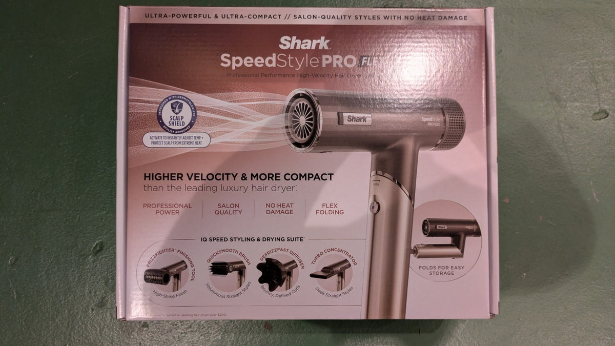 High-Velocity Hair Dryer with Attachments - Flex SpeedStyle Pro HD542