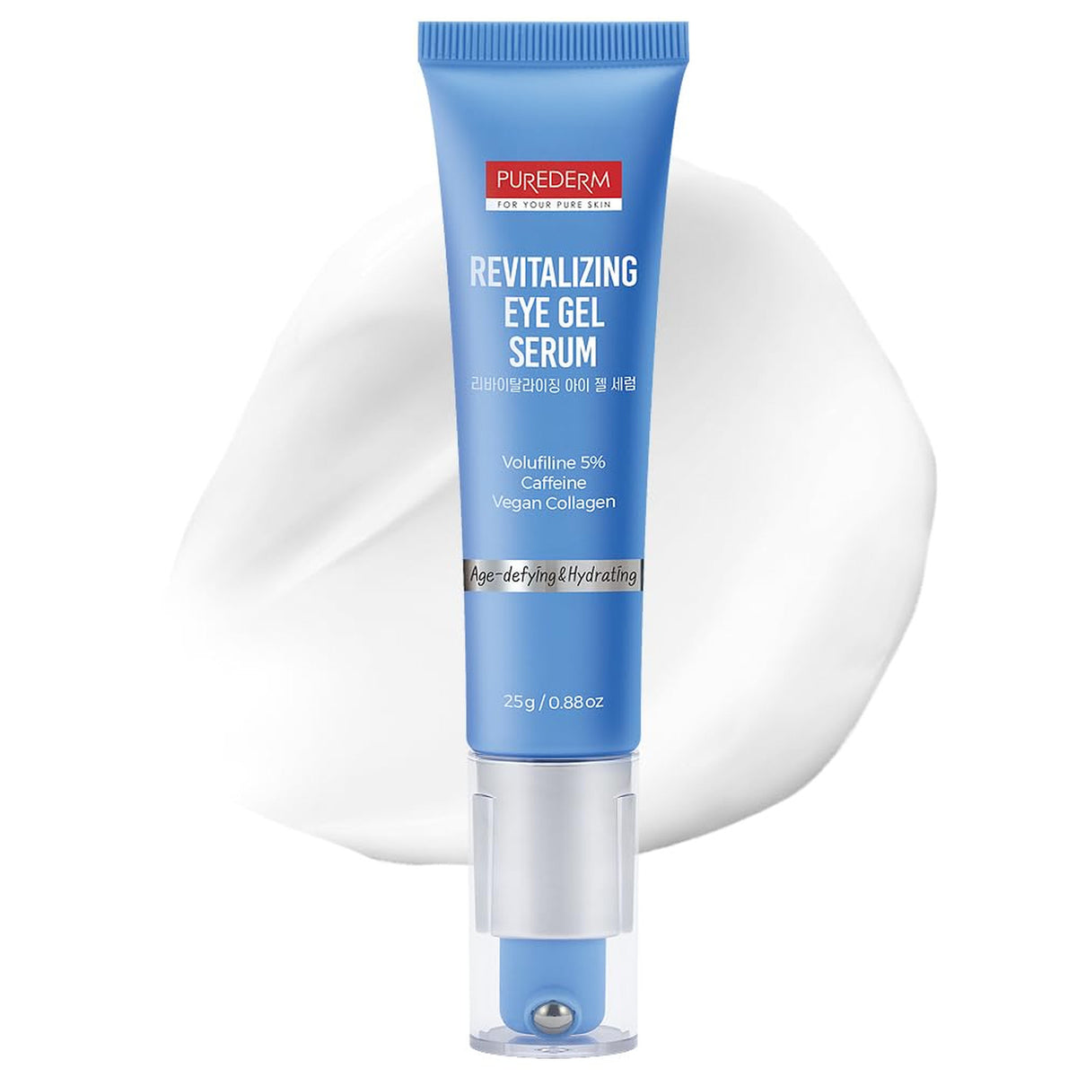 Revitalizing Eye Gel with Caffeine & Cooling Roller – Reduces Puffiness & Dark Circles