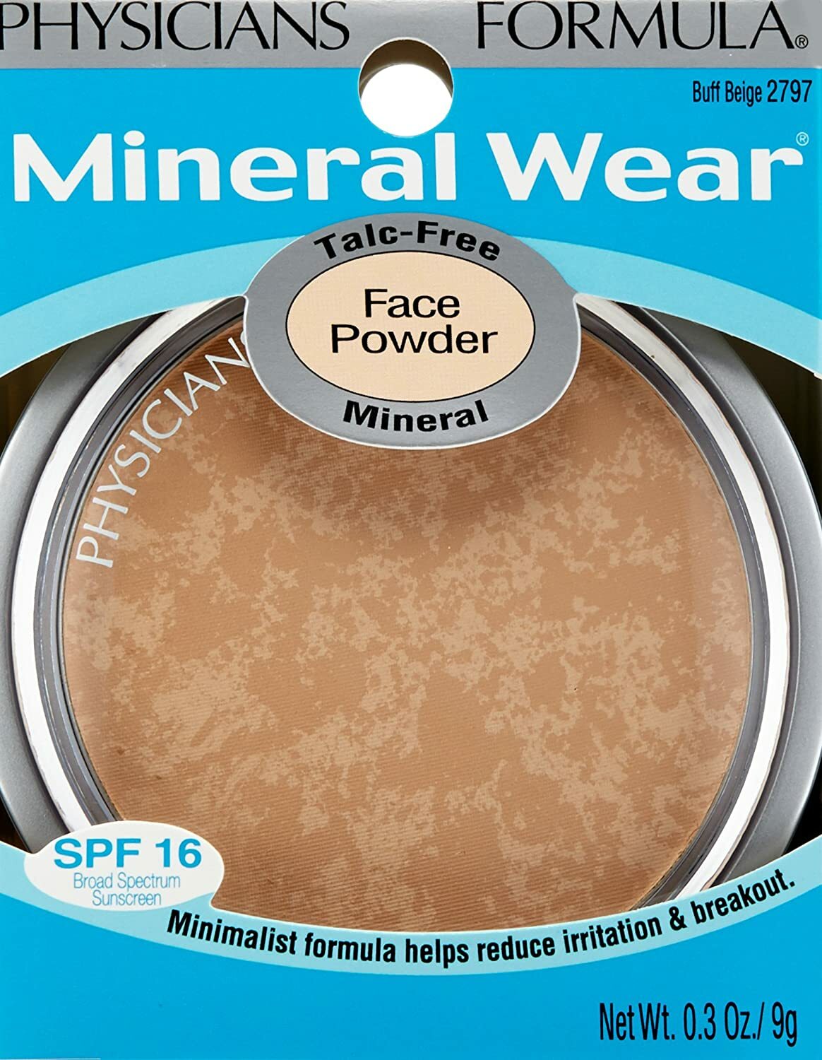 Mineral Face Powder with SPF 16 - Talc-Free, Sensitive Skin, Buff Beige