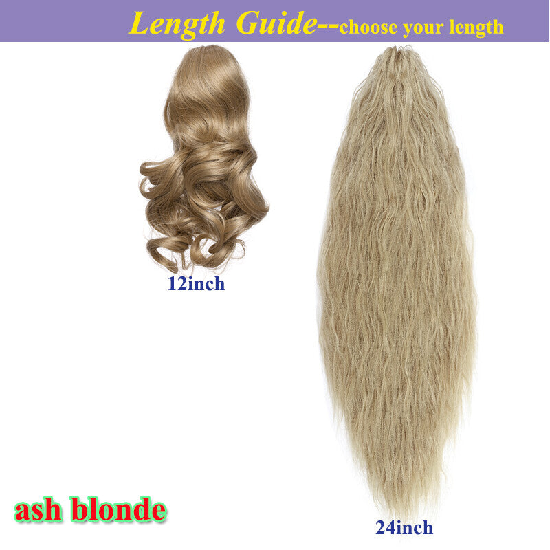 Thick Wavy Claw Clip Ponytail Hair Extension - Natural Look