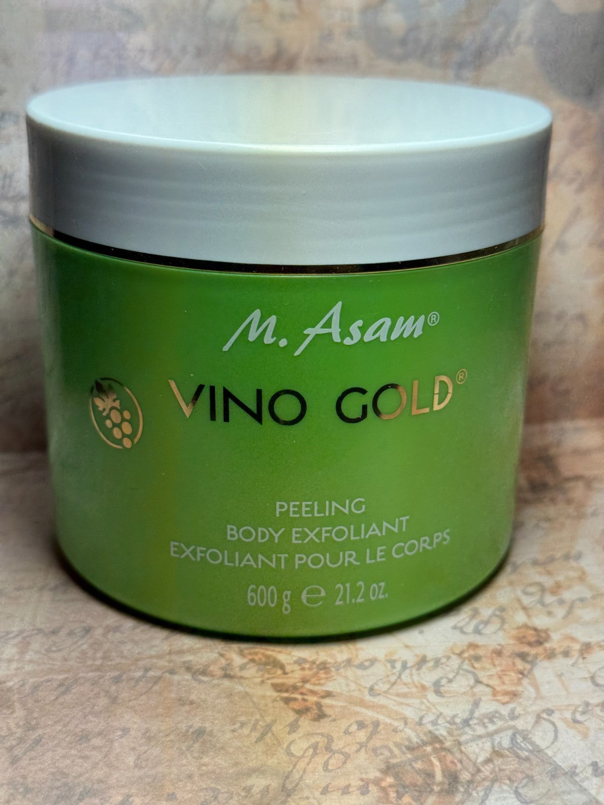 M. Asam VINO GOLD Pealing Body Exfoliant-21.2 oz, New Sealed Jar