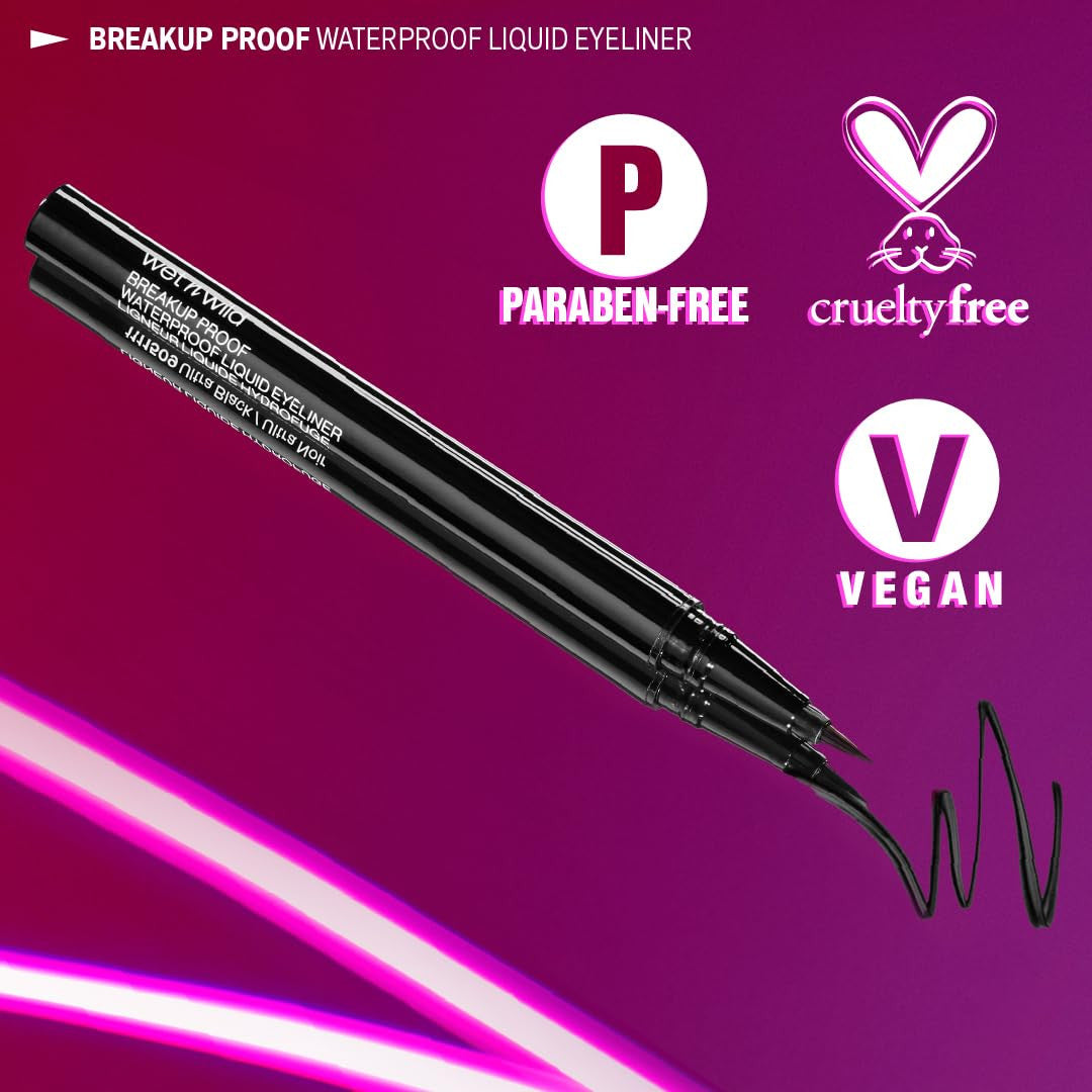 Waterproof Liquid Eyeliner with Ultra-Fine Brush - Long-Lasting 16H