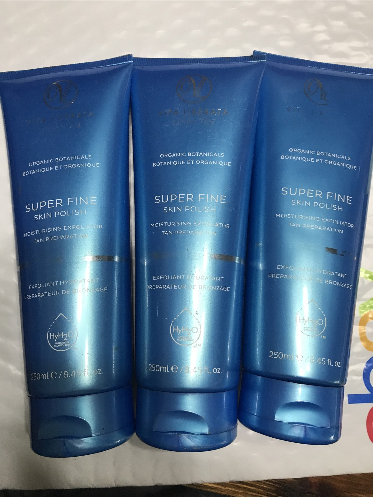 3 PC Lot VITA LIBERATA tan preparation FINE SKIN POLISH MOISTURIZING