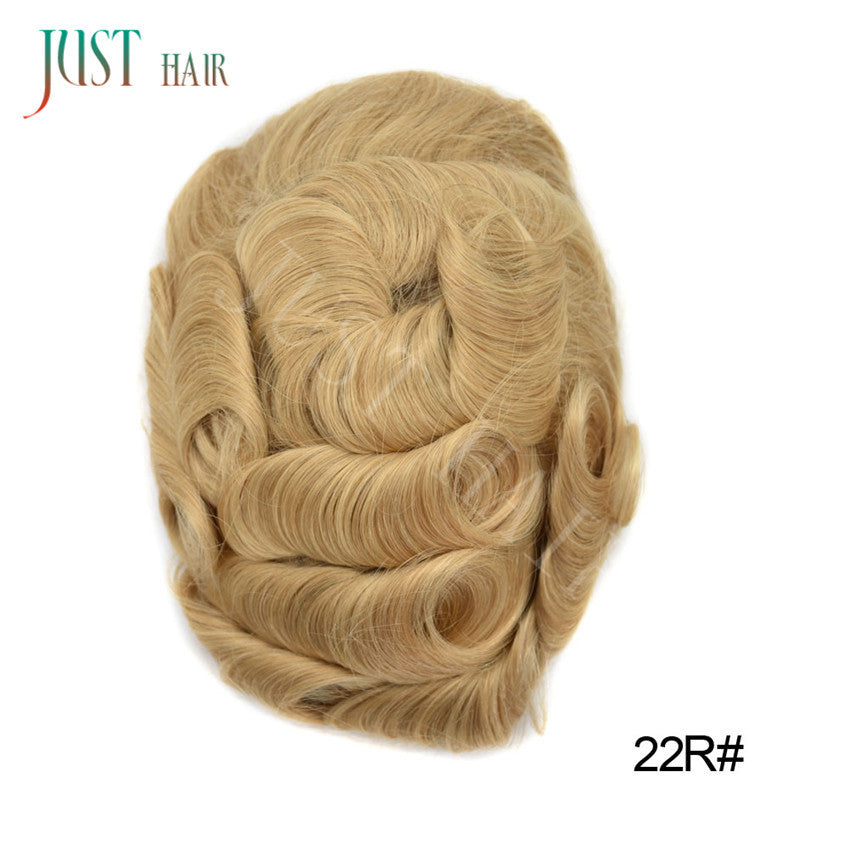 Swiss Lace Hair System for Men - Human Hair Toupee with Light Density