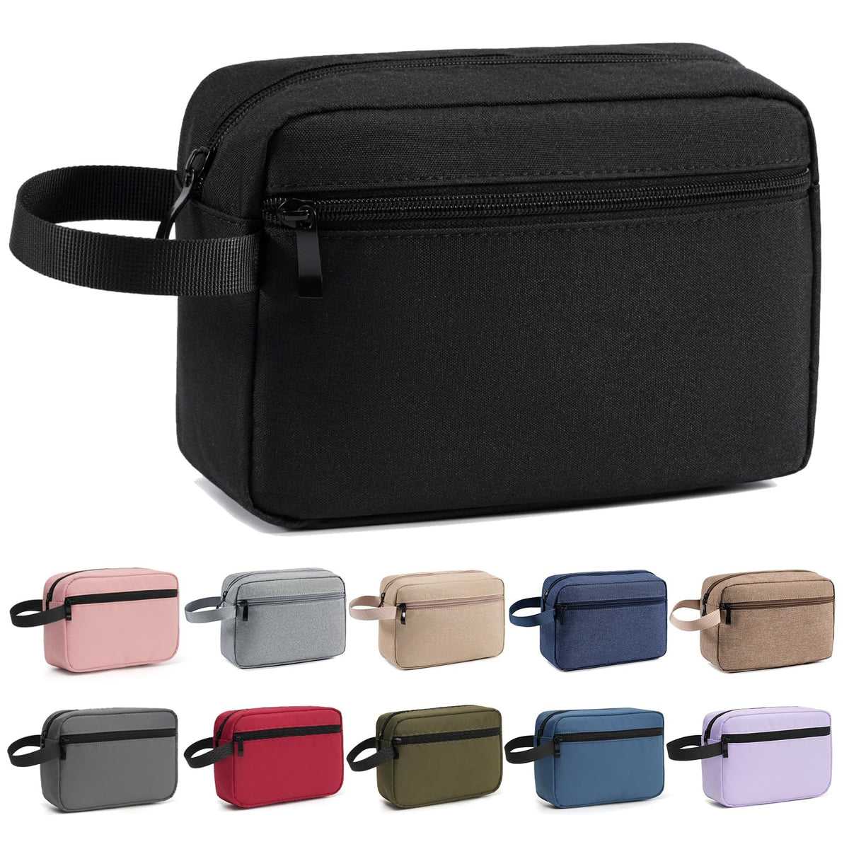 Travel Toiletry Bag with Hanging Hook Waterproof Cosmetic Organizer - Small Black