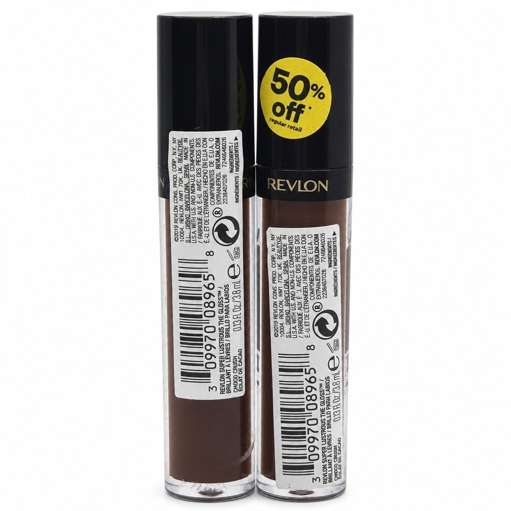 Revlon Super Lustrous Lip Gloss 310 Choco Crush - Moisturizing & High Shine, 2 Pack