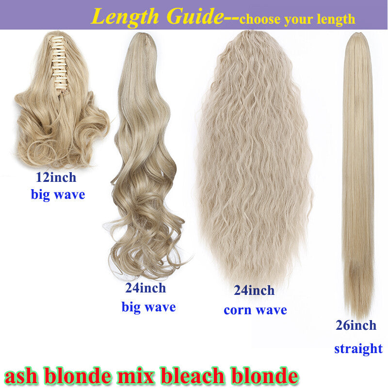 Thick Wavy Claw Clip Ponytail Hair Extension - Natural Look