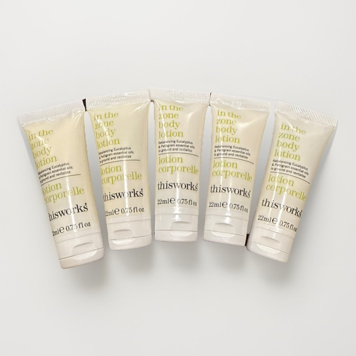 In The Zone Body Lotion Travel Size - 5-Tube Set, Eucalyptus
