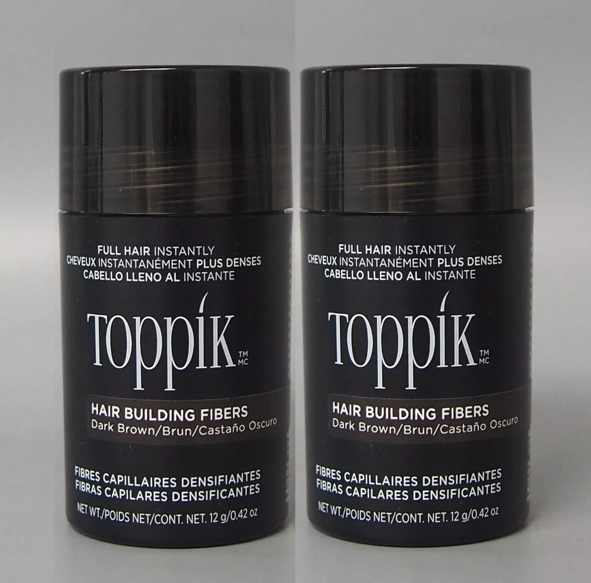 Hair Building Fibers Dark Brown 2-Pack 12g