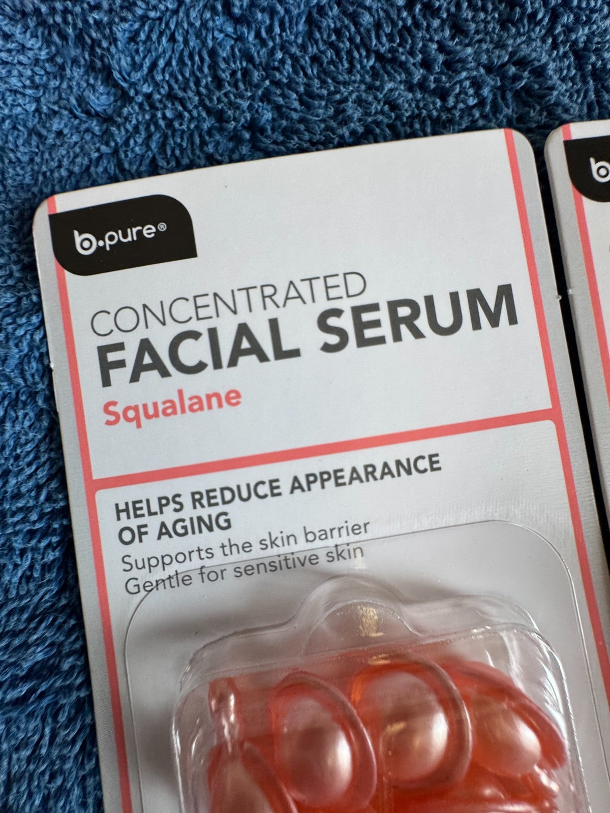 Squalane Facial Serum Capsules for Sensitive Skin - 2 Pack, Anti-Aging Support