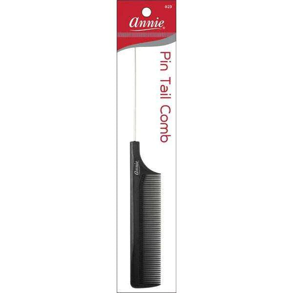 Pin Tail Comb Black for Hair Styling - Fine Tooth Hair Comb