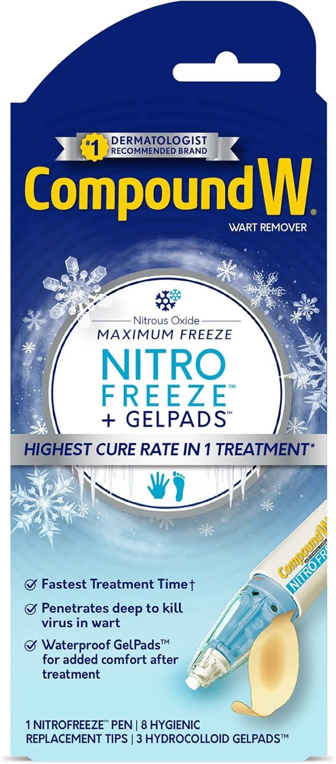 Wart Removal Freeze Treatment with GelPads - Maximum Strength, Waterproof