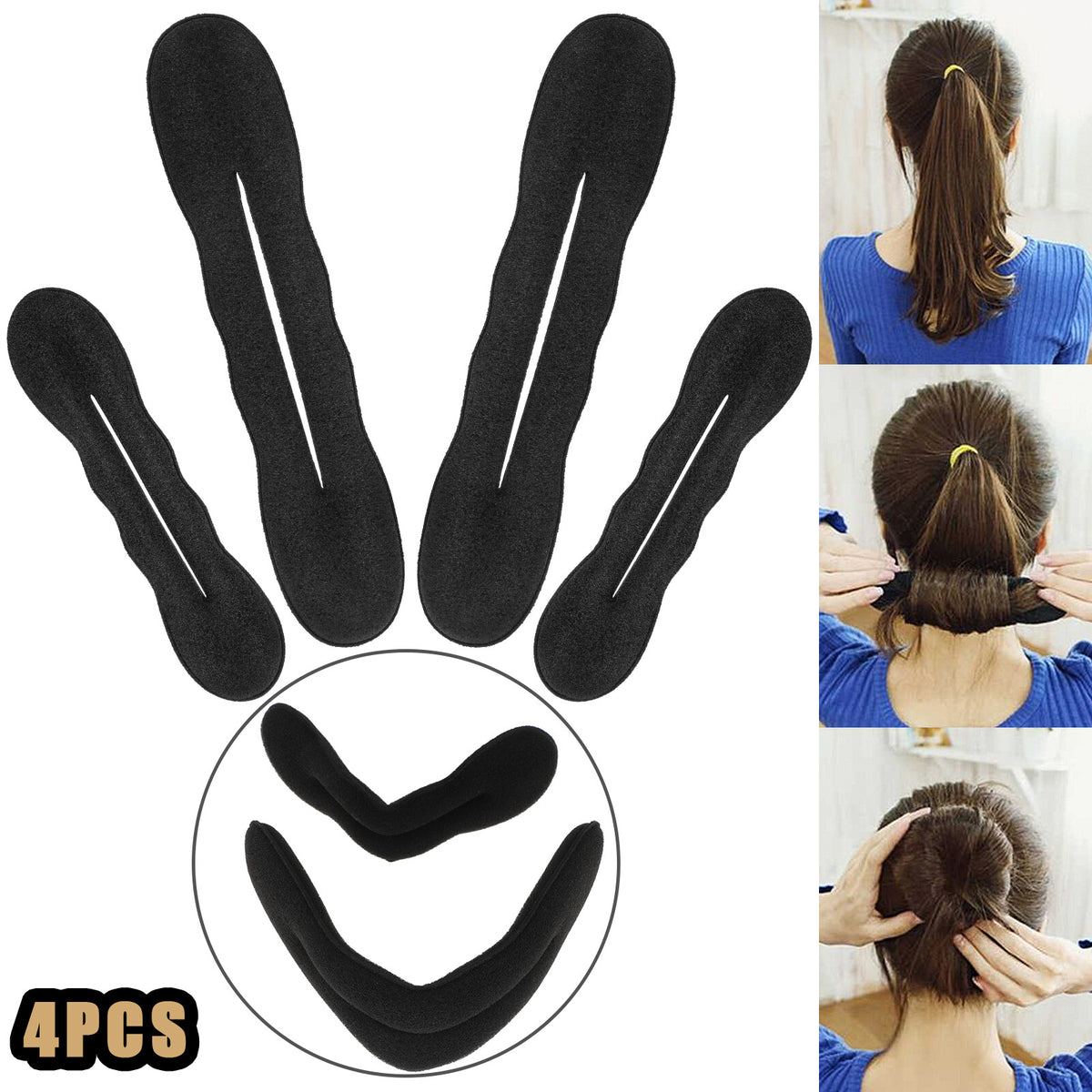 Hair Donut Bun Maker Magic Styling French Chignon Ballet Sock Updo