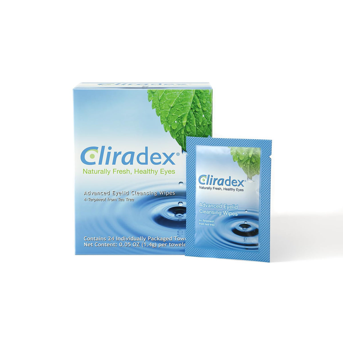 Tea Tree Oil Face & Eyelid Cleansing Wipes - Natural, Anti-Demodex, 24 Count