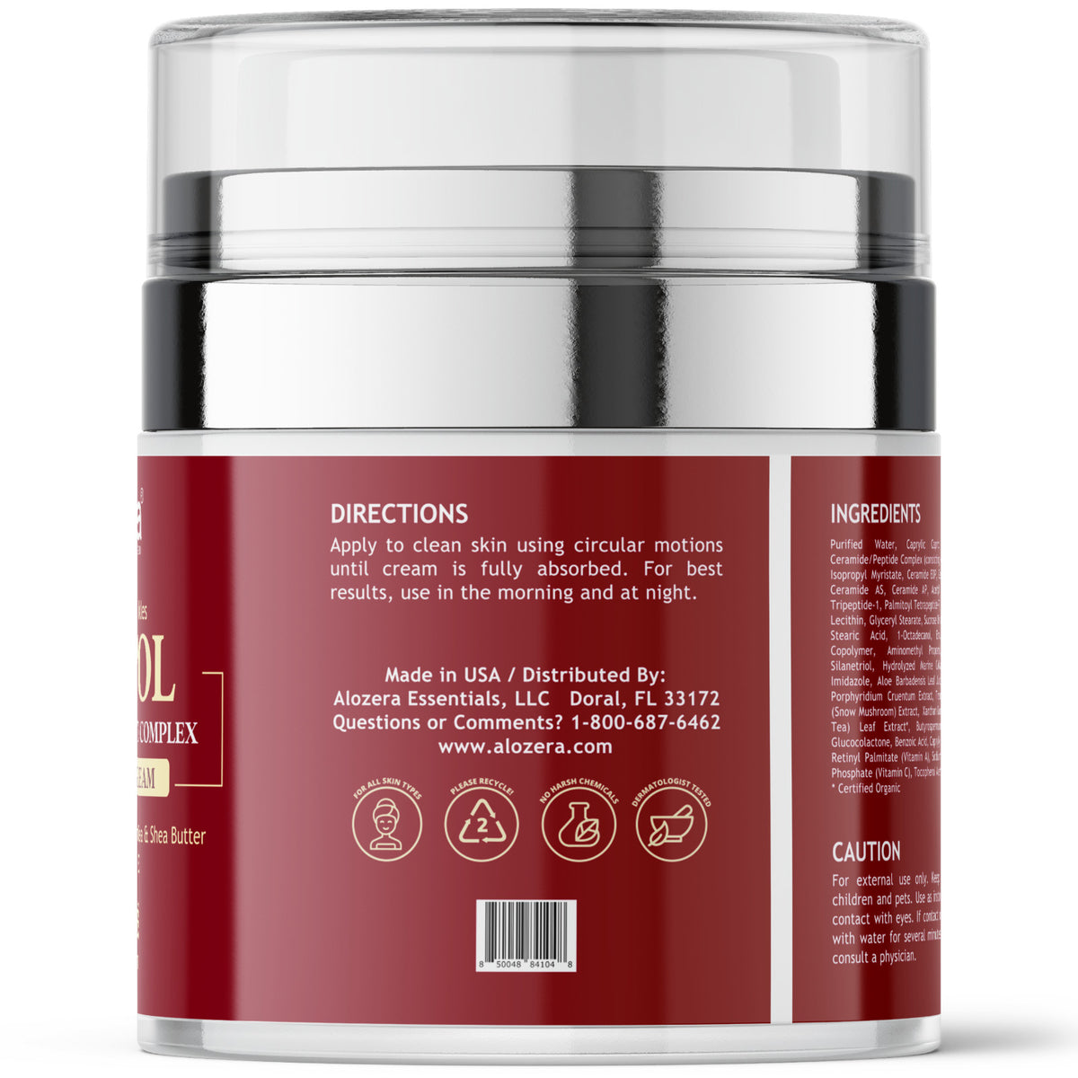 Retinol Face Cream - Anti-Aging Moisturizer, 1.7 oz