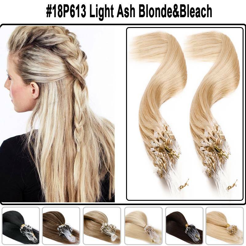 Micro Ring Hair Extensions 200G Human Remy Loop Bead Tip Hair Piece