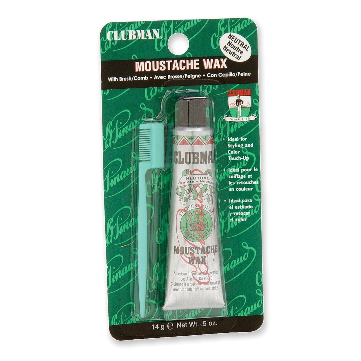 Men's Mustache Wax with Strong Hold & Neutral Color - Beard & Facial Hair Styling