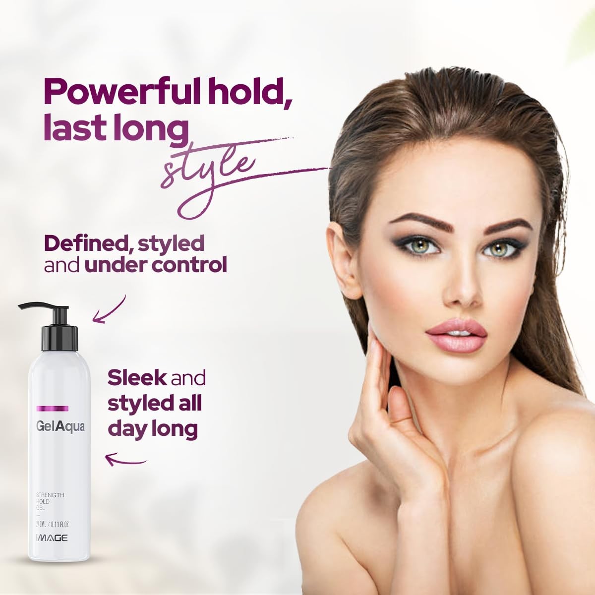 Hydrating Hair Gel with Medium Hold and Shine - 8.11 Fl Oz