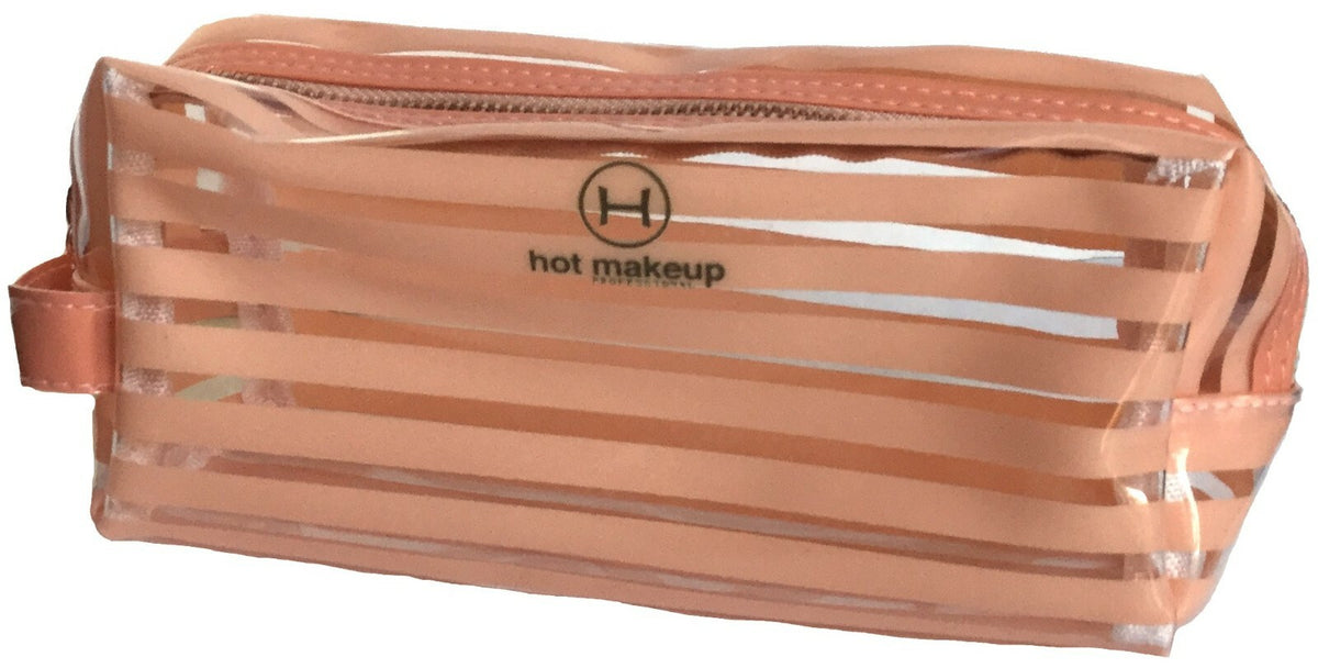 Travel Makeup Pouch - Cosmetic Bag with Water-Resistant Material, Peach