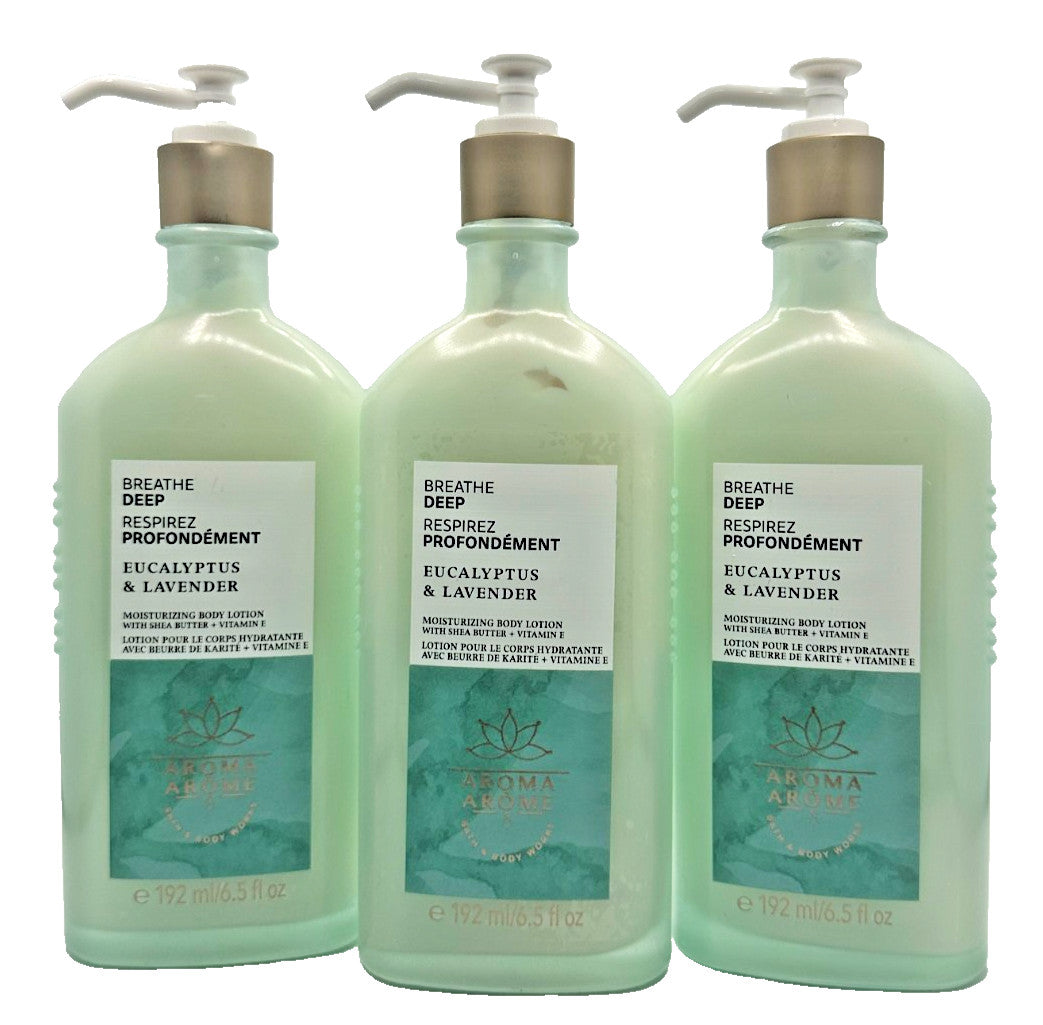 Breathe Deep Eucalyptus Lavender Body Lotion - 3 Pack, 6.5oz Each