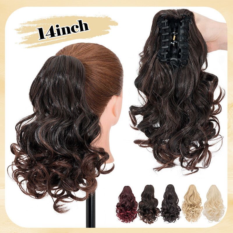 Thick Wavy Claw Clip Ponytail Hair Extension - Natural Look