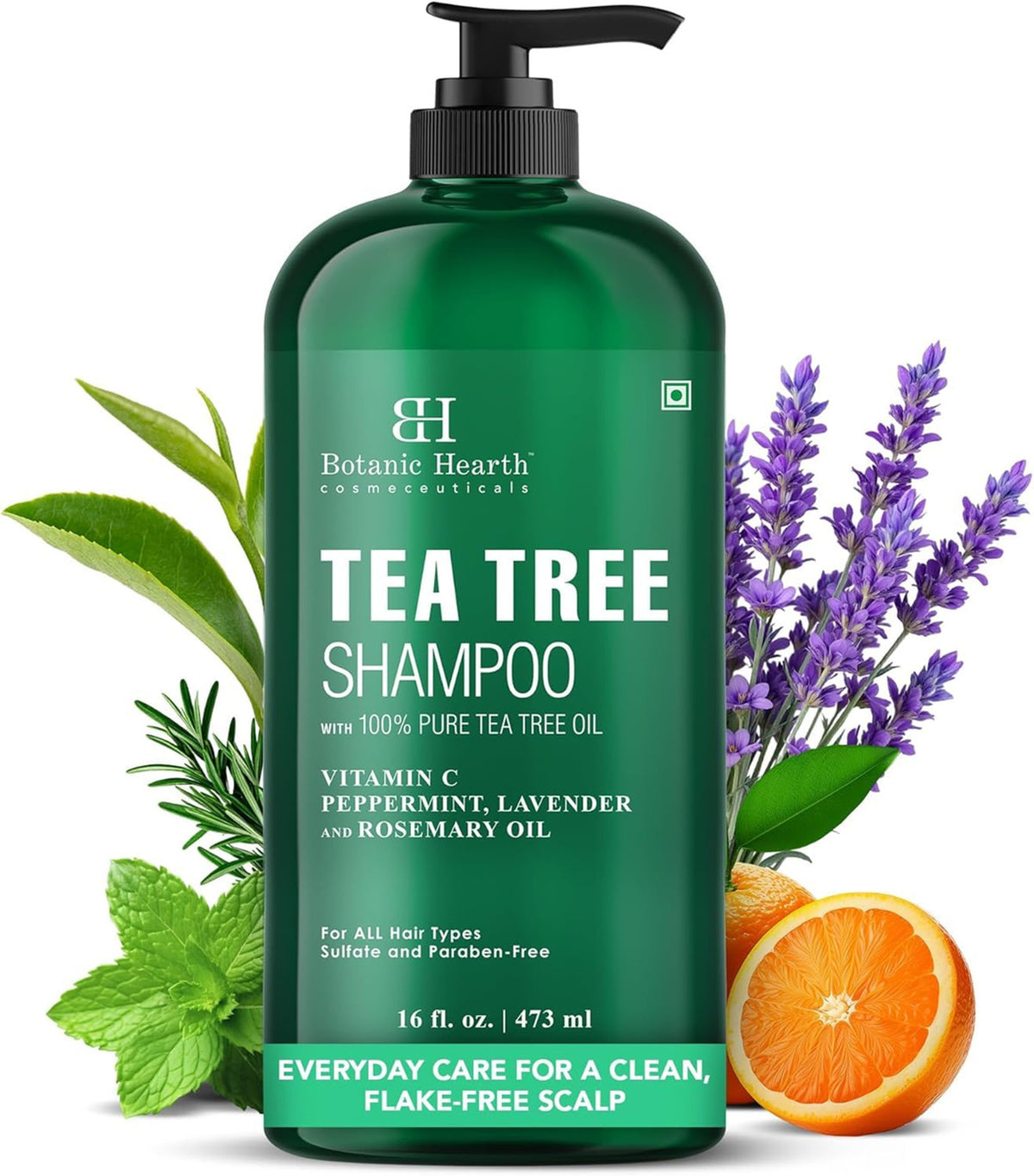 Tea Tree Shampoo 16 Fl Oz - Deep Cleansing Scalp Care