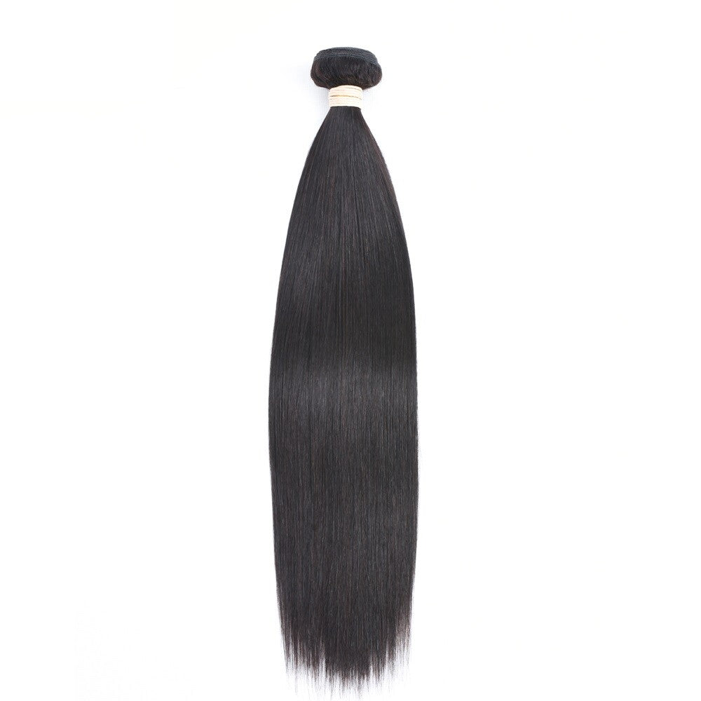 Silky Straight Natural Black Human Hair Weave Bundles - Multiple Lengths