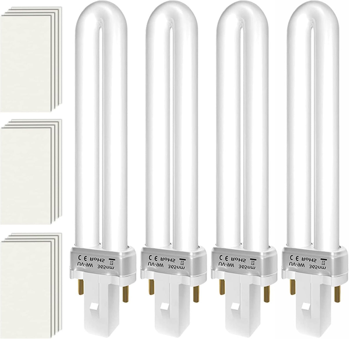 Indoor Bug Trap Replacement Kit with 4 9W Bulbs and 12 Sticky Glue Boards