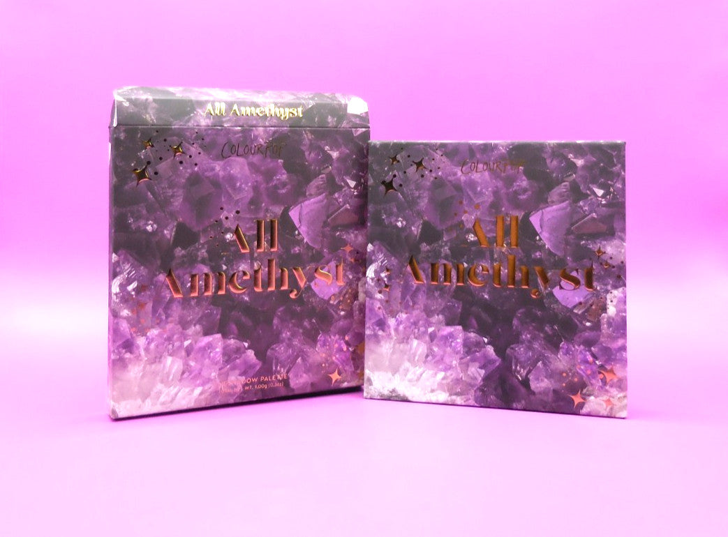 Pressed Powder Eyeshadow Palette - 9g Amethyst Shades, Cruelty-Free