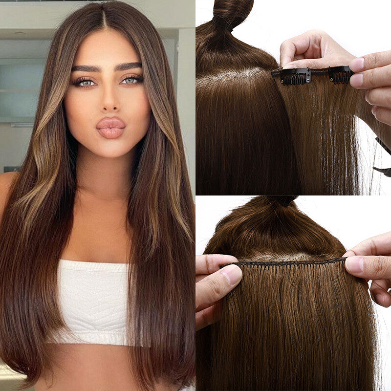 Clip In Hair Extensions 100% Human Remy Full Head Set Multiple Lengths & Colors