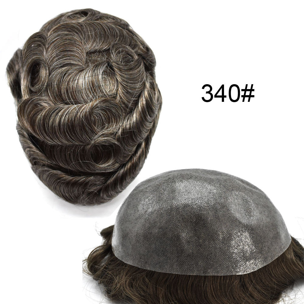Full Poly Thin Skin Human Hair Toupee for Men - Durable, Invisible, Customizable