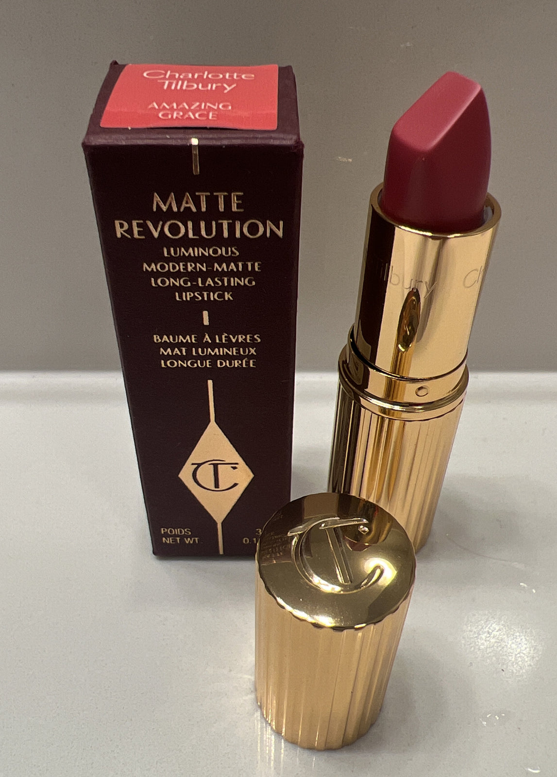 Charlotte Tilbury Matte Revolution Lipstick Amazing Grace 0.12oz New