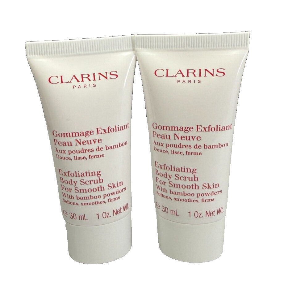 Clarins Exfoliating Body Scrub 2 oz Lot Set (2 x 1 oz) Luxury Care NEW