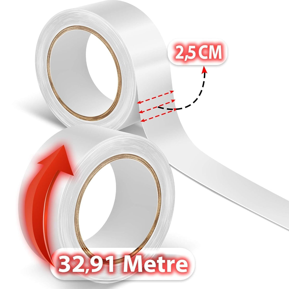 Polyurethane Hair Replacement Tape - Low Residue, Easy Cleanup, 1" x 36 Yard Roll