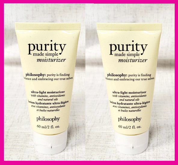 2 x Philosophy Purity ULTRA LIGHT Moisturizer Face Lotion oz Gifts
