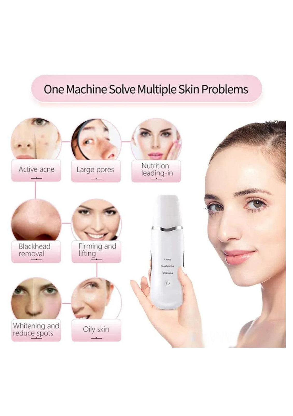 Deep Vibrating Face Scrubber and Blackhead Remover - Skin Cleansing Tool